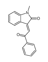 1-methyl-1,3-dihydro-3-<2-phenyl-2-oxoethylidene>-2H-indole-2-one Structure