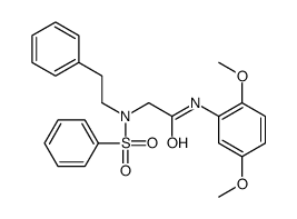 2-[benzenesulfonyl(2-phenylethyl)amino]-N-(2,5-dimethoxyphenyl)acetamide结构式