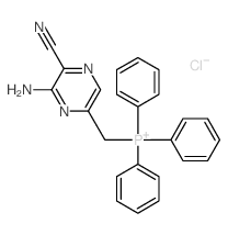 (6-amino-5-cyano-pyrazin-2-yl)methyl-triphenyl-phosphanium chloride结构式