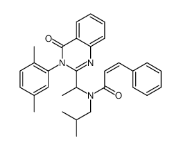 N-[1-[3-(2,5-dimethylphenyl)-4-oxoquinazolin-2-yl]ethyl]-N-(2-methylpropyl)-3-phenylprop-2-enamide结构式