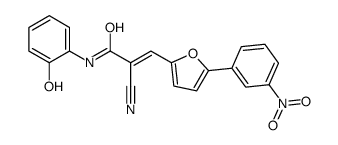 (E)-2-cyano-N-(2-hydroxyphenyl)-3-[5-(3-nitrophenyl)furan-2-yl]prop-2-enamide结构式