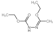 Hydrazinecarboxylicacid, 2-(1-ethoxyethylidene)-, ethyl ester structure
