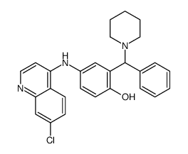 4-[(7-chloroquinolin-4-yl)amino]-2-[phenyl(piperidin-1-yl)methyl]phenol Structure