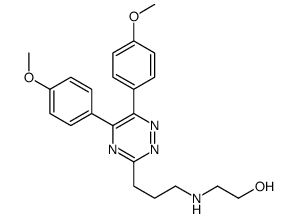 2-[3-[5,6-bis(4-methoxyphenyl)-1,2,4-triazin-3-yl]propylamino]ethanol结构式