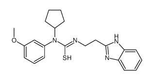 Thiourea, N-[2-(1H-benzimidazol-2-yl)ethyl]-N-cyclopentyl-N-(3-methoxyphenyl)- (9CI) picture