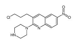 3-(3-chloropropyl)-6-nitro-2-piperazin-1-ylquinoline Structure