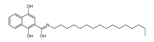 N-hexadecyl-1,4-dihydroxynaphthalene-2-carboxamide结构式
