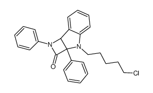 3-(5-chloro-pentyl)-1,2a-diphenyl-1,2a,3,7b-tetrahydro-azeto[3,2-b]indol-2-one结构式