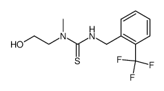 1-(2-Hydroxy-ethyl)-1-methyl-3-(2-trifluoromethyl-benzyl)-thiourea Structure