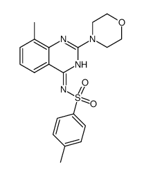 N-(8-methyl-2-morpholin-4-yl-quinazolin-4-yl)-toluene-4-sulfonamide Structure