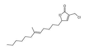 3-Chloromethyl-5-((Z)-6-methyl-dodec-5-enyl)-5H-furan-2-one结构式