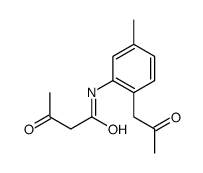 N-[5-methyl-2-(2-oxopropyl)phenyl]-3-oxobutanamide结构式