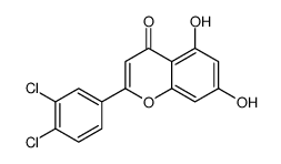 2-(3,4-dichlorophenyl)-5,7-dihydroxychromen-4-one结构式