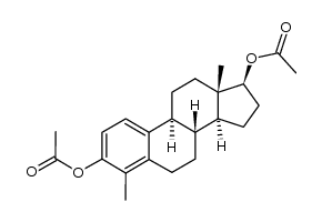 [4-Methyl-oestra-1,3,5(10)-trien-3,17β-diol]-diacetat结构式