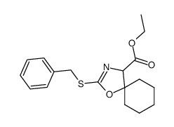 2-benzylsulfanyl-1-oxa-3-aza-spiro[4.5]dec-2-ene-4-carboxylic acid ethyl ester结构式