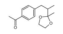 1-[4-[2-(2-methyl-1,3-dioxolan-2-yl)propyl]phenyl]ethanone结构式