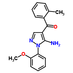 (5-AMINO-1-(2-METHOXYPHENYL)-1H-PYRAZOL-4-YL)(O-TOLYL)METHANONE Structure