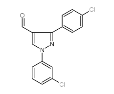 1-(3-chlorophenyl)-3-(4-chlorophenyl)-1h-pyrazole-4-carbaldehyde structure