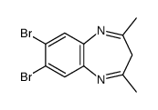 7,8-dibromo-2,4-dimethyl-3H-1,5-benzodiazepine结构式