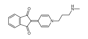 2-[1-(3-methylamino-propyl)-1H-pyridin-4-ylidene]-indan-1,3-dione结构式