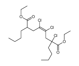 diethyl 2,7-dibutyl-2,4,5-trichlorooct-4-enedioate Structure