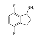 4.7-二氟-2,3-二氢-1H-茚-1-胺结构式