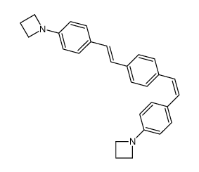 1-[4-[2-[4-[2-[4-(azetidin-1-yl)phenyl]ethenyl]phenyl]ethenyl]phenyl]azetidine结构式