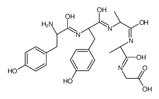 2-[[(2S)-2-[[(2S)-2-[[(2S)-2-[[(2S)-2-amino-3-(4-hydroxyphenyl)propanoyl]amino]-3-(4-hydroxyphenyl)propanoyl]amino]propanoyl]amino]propanoyl]amino]acetic acid结构式