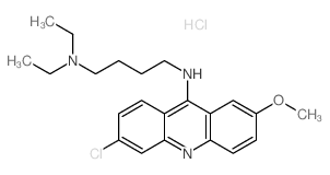 4-(6-chloro-2-methoxy-acridin-9-yl)ammoniobutyl-diethyl-azanium dichloride Structure