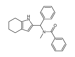 N-methyl-N-[phenyl-(4,5,6,7-tetrahydro-indol-2-yl)-methyl]-benzamide结构式