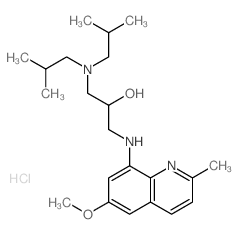 1-(bis(2-methylpropyl)amino)-3-[(6-methoxy-2-methyl-quinolin-8-yl)amino]propan-2-ol structure