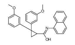 2,2-bis(3-methoxyphenyl)-N-naphthalen-1-ylcyclopropane-1-carboxamide结构式