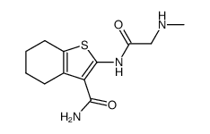 2-[(N-methyl-glycyl)-amino]-4,5,6,7-tetrahydro-benzo[b]thiophene-3-carboxylic acid amide结构式