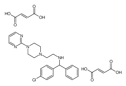 (Z)-but-2-enedioic acid,N-[(4-chlorophenyl)-phenylmethyl]-2-(4-pyrimidin-2-ylpiperazin-1-yl)ethanamine结构式