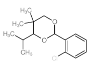 2-(2-chlorophenyl)-5,5-dimethyl-4-propan-2-yl-1,3-dioxane structure