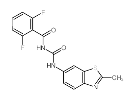 Benzamide,2,6-difluoro-N-[[(2-methyl-6-benzothiazolyl)amino]carbonyl]- structure