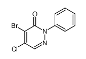 4-bromo-5-chloro-2-phenylpyridazin-3-one结构式