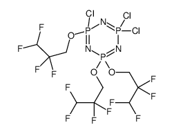 2,2,4-trichloro-4,6,6-tris(2,2,3,3-tetrafluoropropoxy)-1,3,5-triaza-2λ5,4λ5,6λ5-triphosphacyclohexa-1,3,5-triene Structure