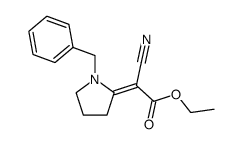 ethyl (E)-2-(1-benzylpyrrolidin-2-ylidene)-2-cyanoacetate结构式