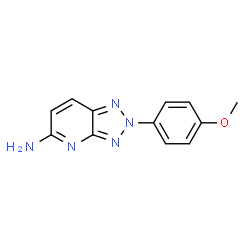 2-(p-methoxyphenyl)-2H-1,2,3-triazolo[4,5-b]pyridin-5-amine结构式