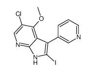 5-Chloro-2-iodo-4-methoxy-3-(3-pyridinyl)-1H-pyrrolo[2,3-b]pyridi ne Structure