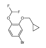 4-bromo-2-(cyclopropylmethoxy)-1-(difluoromethoxy)benzene Structure