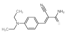 2-cyano-3-(4-diethylaminophenyl)prop-2-enethioamide Structure