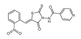 N-[5-[(2-Nitrophenyl)methylene]-4-oxo-2-thioxo-3-thiazolidinyl]-4-pyridinecarboxamide picture