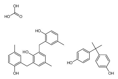 2,6-bis[(2-hydroxy-5-methylphenyl)methyl]-4-methylphenol,carbonic acid,4-[2-(4-hydroxyphenyl)propan-2-yl]phenol Structure