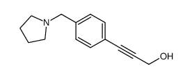 3-(4-pyrrolidin-1-ylmethyl-phenyl)-prop-2-yn-1-ol结构式