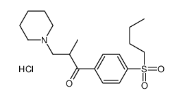 1-(4-butylsulfonylphenyl)-2-methyl-3-piperidin-1-ylpropan-1-one,hydrochloride Structure