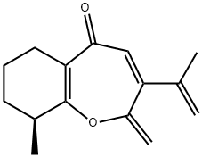 (S)-6,7,8,9-Tetrahydro-9-methyl-2-methylene-3-(1-methylethenyl)-1-benzoxepin-5(2H)-one Structure