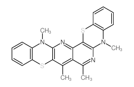 5,7,8,14-tetramethyl-5H,14H-bis(benzo[5,6][1,4]thiazino)[3,2-b,3',2'-h][1,6]naphthyridine结构式