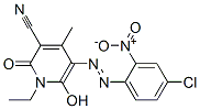 5-[(4-chloro-2-nitrophenyl)azo]-1-ethyl-1,2-dihydro-6-hydroxy-4-methyl-2-oxonicotinonitrile Structure